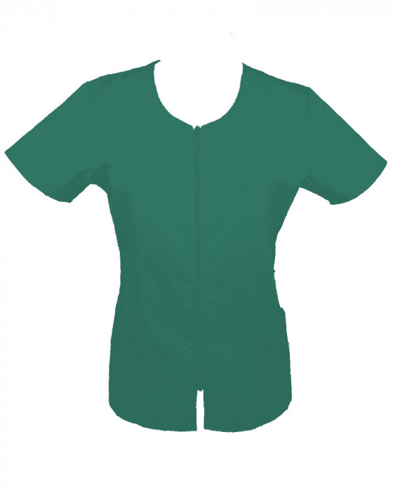 Halat Medical Pe Stil, Turcoaz inchis cu Fermoar, Model Ana - 3XL