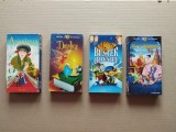 Lot 4 Casete VHS Animații Clasice - Anastasia, Degetica, Eu și Regele, Buster și Chauncey