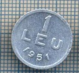 AX 768 MONEDA- ROMANIA - 1 LEU -ANUL 1951 -STAREA CARE SE VEDE