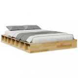 Cumpara ieftin Cadru de pat fara saltea 120x200 cm din lemn masiv de stejar