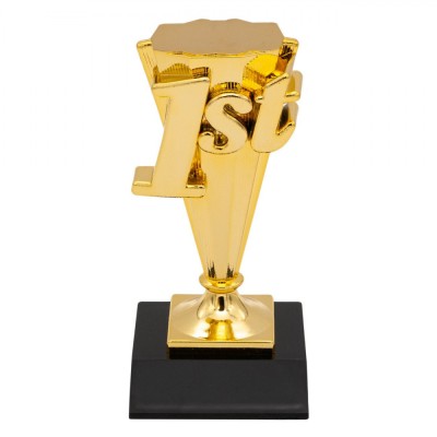 Trofeu Sportiv, Model 1st, 17 cm, Culoare Auriu, Suport Plastic Negru foto