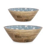 Cumpara ieftin Set 2 boluri lemn mango email Palms &Oslash;25x7h; &oslash;30x9h