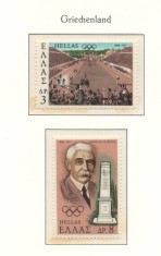 Grecia 1971 Mi 1072/73 MNH - 75 de ani de la Jocurile Olimpice Moderne