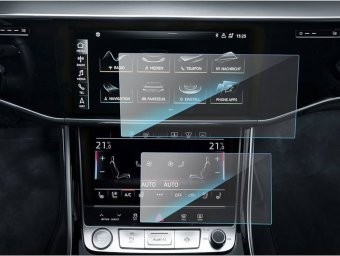 Folie pentru Navigație Audi A7 2024 ecran navigație + consolă aer condiționat, Ultra-Rezistentă, Claritate Cristalină, Aplicare Ușoară