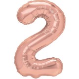 Balon din Folie Metalizata Cyrax, Rose Cifra 2
