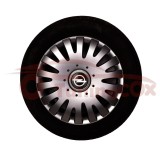 Set 4 Capace Roti Opel R15 Argintii Model 325 Plastic Flexibil, Inele Fixare, Logo - Calitate Superioara