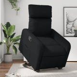 VidaXL Fotoliu rabatabil cu ridicare, negru, piele ecologică