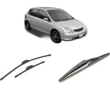 Set 3 stergatoare HONDA CIVIC VII Hatchback (EU, EP, EV) din 2000-2005, pentru parbriz si luneta fata si spate auto, Bosch Twin-Aerotwin Retrofit, din