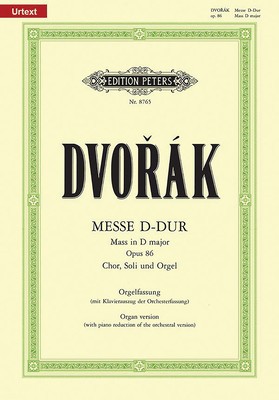 Mass in D Op. 86 (Organ Version with Piano Reduction of Orchestral Version): For Satb Soli, Choir and Organ/Orchestra, Urtext foto