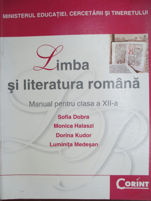 Limba si literatura romana. Manual clasa a 12-a