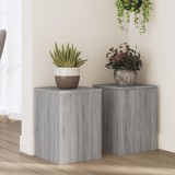 vidaXL Suporturi de plante 2 buc. gri sonoma 25x25x35cm lemn prelucrat 852911