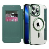 Husa iPhone 13 Pro Max Asteroid GSM SmartMag Book Case, verde