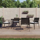 VidaXL Set mobilier de grădină cu perne, 5 piese, poliratan și oțel