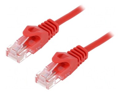 Patch Cord UTP Cat5e PVC Roșu 1.5m foto