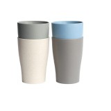 Cumpara ieftin Set 4 pahare Shopwithgreen, 12.4 x 7.6 cm, 400 ml, PP, multicolor