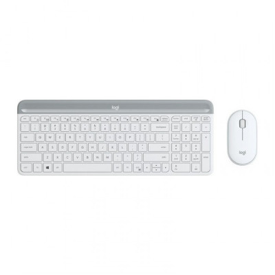 Kit mouse tastatura Logitech MK470, Slim, Wireless, Alb foto