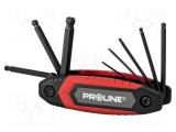 Cheie imbus sferic PROLINE set 8 piese 1,5-8 mm