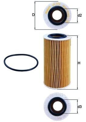MAHLE OX 370D Filtru ulei foto
