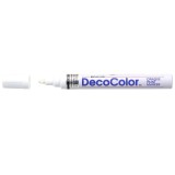 Marker cu vopsea Uchida DecoColor varf gros 2-3 mm 300 alb