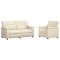 Set de canapea 2 pcs Crem Piele artificiala - 2