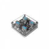 Hub Orico MH4U-U3-10 4 Port-uri USB 3.0 Transparent