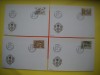 HOPCT PLIC FDC S NR 327 SET 4 FDC -CASTELUL GUTENBERG 1981 -LIECHTENSTEIN -NECIRCULAT