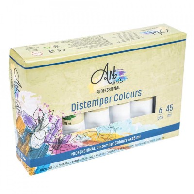 Tempera Art, VERDE, 45ml, 6 buc/set - ARTLINE foto