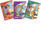 Set 3 Carti Gradinita nivel 3-4 ani: 1. Educarea limbajului; 2. Activitate matematica; 3. Cunoasterea mediului (editie 2026 - 2027)