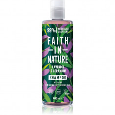 Faith In Nature Lavender & Geranium sampon natural pentru par normal spre uscat 400 ml