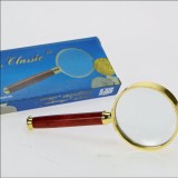 Lupa cu marire de 5x si rama metalica de culoare aurie Gold Edition