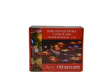 Instalatie de Craciun, sirag luminos cu 8 jocuri de lumini, 100 de beculete fulgi de nea, multicolore, 5 m, Regency