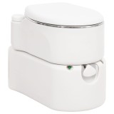 VidaXL Toaletă de camping integrată, alb, 24+17 L HDPE și oțel