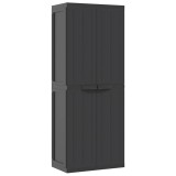 Cumpara ieftin Dulap depozitare de exterior, negru, 65x37x165 cm, PP