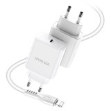 Incarcator Retea cu cablu Lightning DUX DUCIS C60, Quick Charge, 20W, 1m, 1 X USB Tip-C, Alb