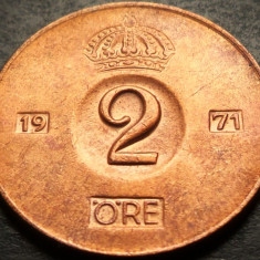 Moneda 2 ORE - SUEDIA, anul 1971 *cod 4774 A