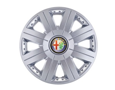 Set 4 capace roti Cosmos cromat R15, pentru gama auto Alfa Romeo foto