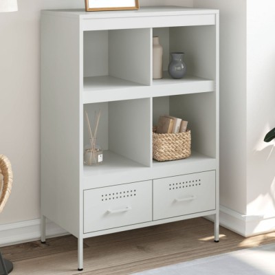 Gossi dulap inalt, alb, 68x39x101,5 cm, otel laminat la rece foto