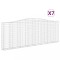 Cosuri gabion arcuite 7 buc, 400x30x140/160 cm, fier galvanizat