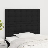 Gossi tablii de pat, 2 buc, negru, 80x5x78/88 cm, textil