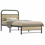 Cumpara ieftin Cadru de pat fără saltea 80x200 cm Lemn prelucrat stejar Sonoma