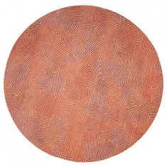 Covor Premium Belgian Model Meditation Shell, Marime 240 x 240 cm, Caramiziu, Ruginiu, Antiderapant, Antialergic, Poliester si Latex, Living, Dormitor foto