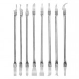 Set 8 spatule electrician pentru modelare pasta, 17 cm, otel inoxidabil, argintiu, Oem