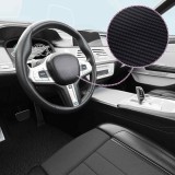 Folie Auto 3D VidaXL, Negru, 100x150cm + 50x150cm, PVC, Autoadeziva, Fibra Carbon, Tuning Exterior