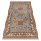 Covor L&acirc;nă KESHAN franjuri, Cadru oriental 7683/53544 bej / albastru, 250x340 cm