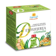 Complex natural din plante medicinale Detoxifierea colonului, 28 plicuri, Fares