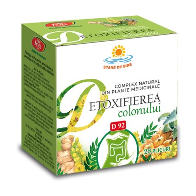 Complex natural din plante medicinale Detoxifierea colonului, 28 plicuri, Fares foto