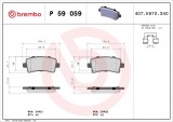 Set placute frana spate BREMBO P59059