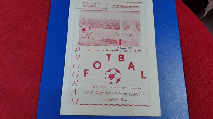 program CS Tirgoviste - Petrolul Pl.