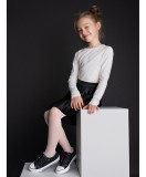 Dres Kabaretki Fetite Alb YO! Plasa, Bumbac, 7-9 Ani. Dresuri Copii Elegante, Fabricat Polonia