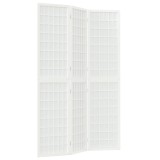 Paravan pliabil de camera 3 panouri alb 120x170 cm stil japonez